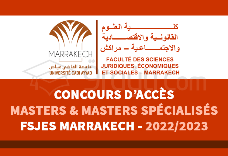 concours accès Masters Masters Spécialisés FSJES Marrakech 2022-2023