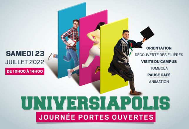 journée portes ouvertes Universiapolis Agadir samedi 23 juillet 2022