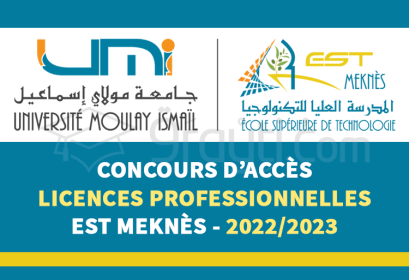 concours accès Licences Professionnelles EST Meknès 2022-2023