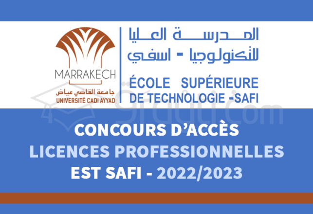 concours accès Licences Professionnelles EST Safi 2022-2023