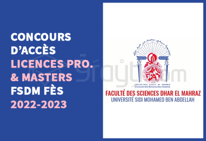 concours accès Licences Professionnelles Masters FS Dhar El Mahraz FSDM Fès 2022-2023