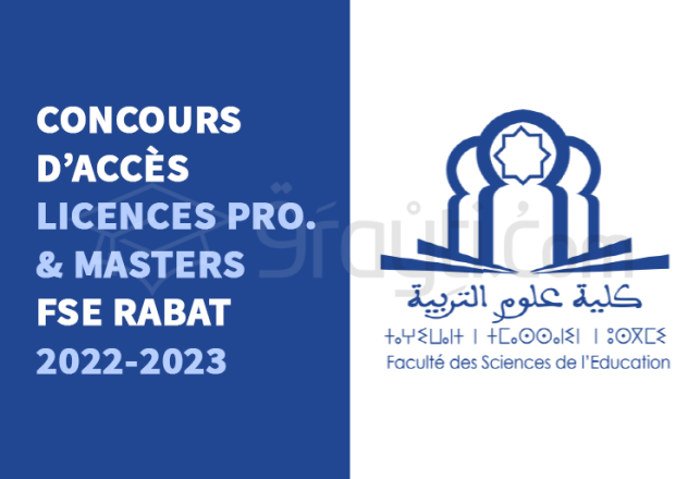 concours accès Licences Professionnelles Masters FSE Rabat 2022-2023
