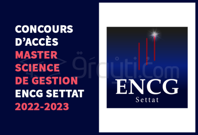 concours accès Master Science de Gestion ENCG Settat 2022-2023
