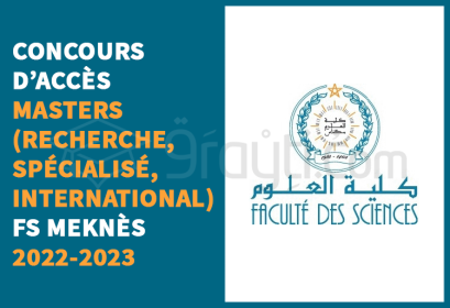 concours accès Masters FS Meknès 2022-2023