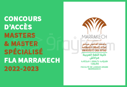 concours accès Masters Master Spécialisé FLA Marrakech 2022-2023
