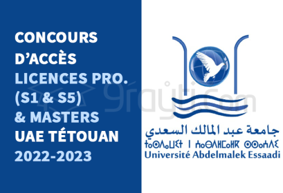 concours accès Licences Professionnelles S1 S5 Masters établissements UAE Tétouan 2022-2023