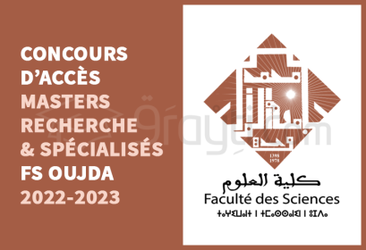 concours accès Masters Recherche Spécialisés FS Oujda 2022-2023