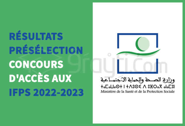 Résultats présélection concours accès IFPS 2022-2023