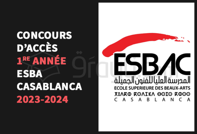 concours Ecole Supérieure Beaux-Arts ESBA Casablanca 2023-2024