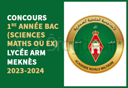 concours 1re année Bac Sciences Maths Sciences Ex Lycée ARM Meknès 2023-2024