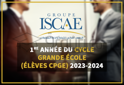 concours 1re année cycle grande école groupe ISCAE éleves CPGE 2023-2024