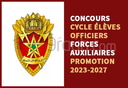 concours cycle élèves officiers Forces Auxiliaires promotion 2023-2027