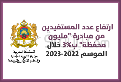 hausse 3% nombre bénéficiaires initiative un million de cartables durant année scolaire 2022-2023