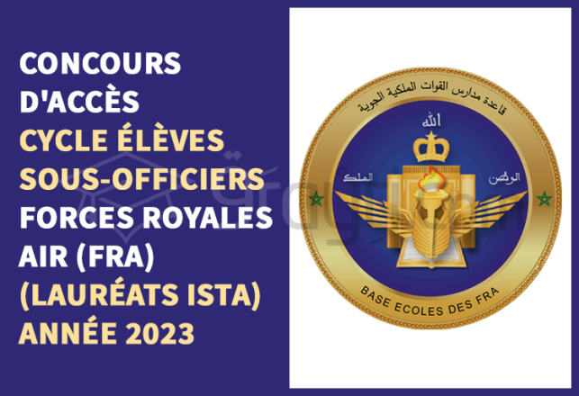 concours cycle Élèves Sous-Officiers Forces Royales Air lauréats ISTA 2023