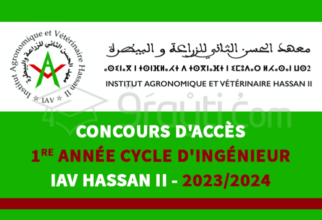 concours 1re année cycle ingénieur IAV Hassan 2 2023-2024