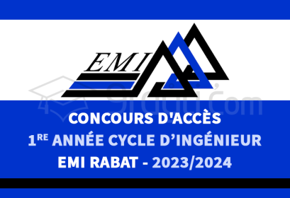 concours 1re année cycle ingénieur titulaires DEUG DEUST Licence EMI Rabat 2023-2024