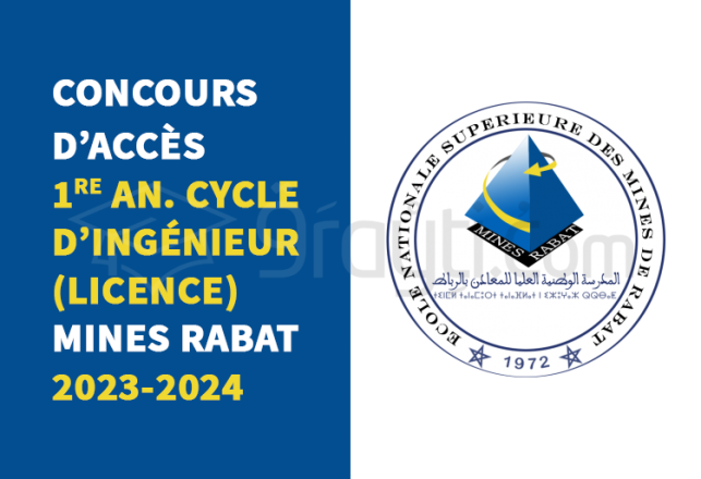 voncours 1re année cycle ingénieur titulaires Licence Mines Rabat 2023-2024