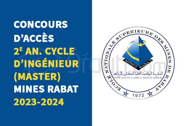 concours 2e année cycle ingénieur titulaires Master Mines Rabat 2023-2024