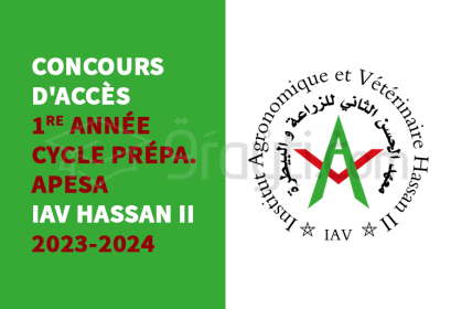 concours APESA IAV Hassan 2 2023-2024