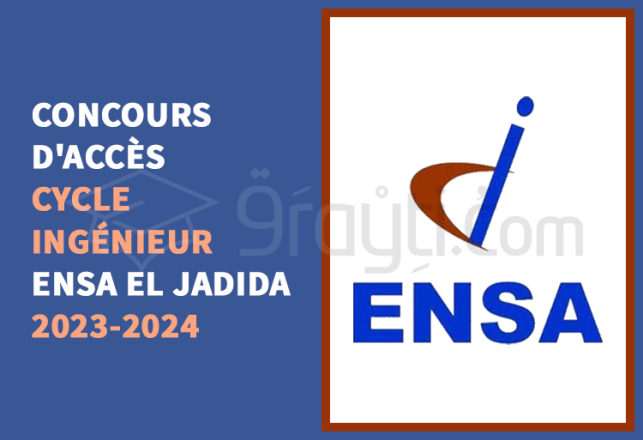concours cycle ingénieur ENSA El Jadida 2023-2024
