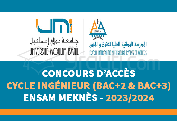 concours cycle ingénieur ENSAM Meknès 2023-2024