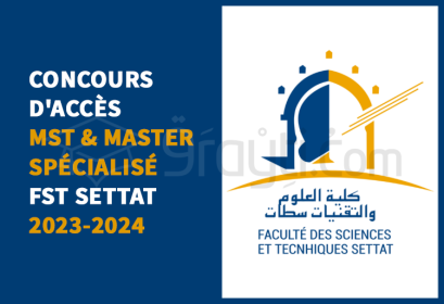 concours Masters Sciences Techniques Master Spécialisé FST Settat 2023-2024