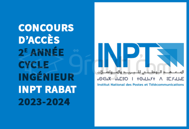 concours 2e année cycle ingénieur INPT Rabat 2023-2024