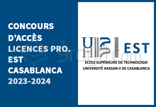 concours Licences Professionnelles EST Casablanca 2023-2024