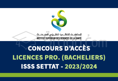 concours Licences Professionnelles ISSS Settat bacheliers 2023-2024