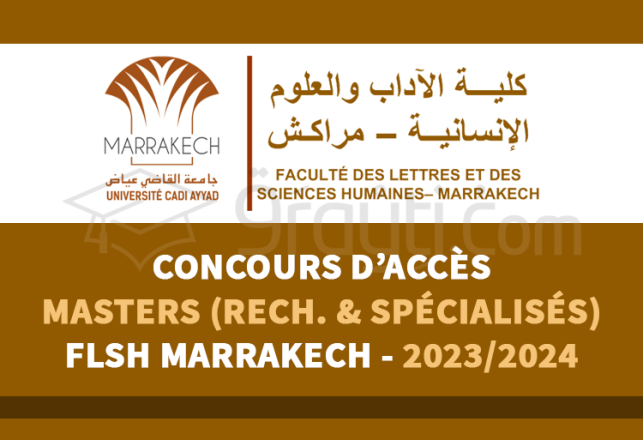 concours Masters FLSH Marrakech 2023-2024