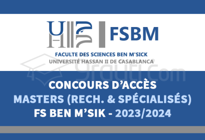 concours Masters FS Ben M'Sik Casablanca 2023-2024
