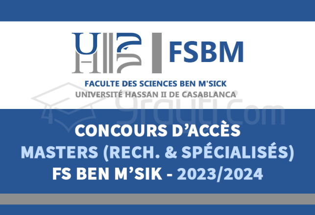 concours Masters FS Ben M'Sik Casablanca 2023-2024