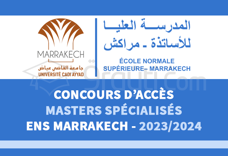 concours Masters Spécialisés ENS Marrakech 2023-2024