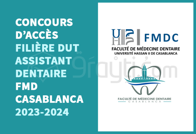 concours DUT Assistant Dentaire FMD Casablanca 2023-2024