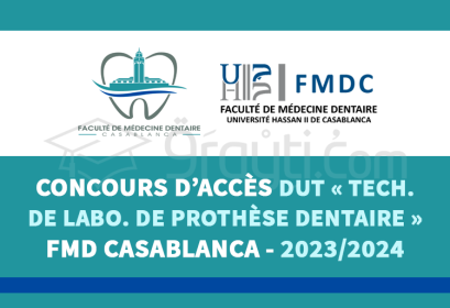 concours DUT Technologie Laboratoire Prothèse Dentaire FMD Casablanca 2023-2024
