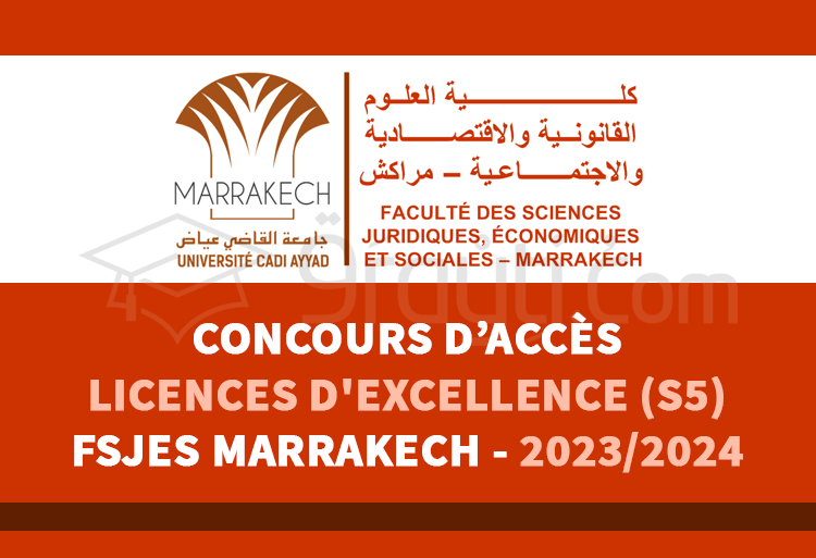 concours Licences Excellence S5 FSJES Marrakech 2023-2024