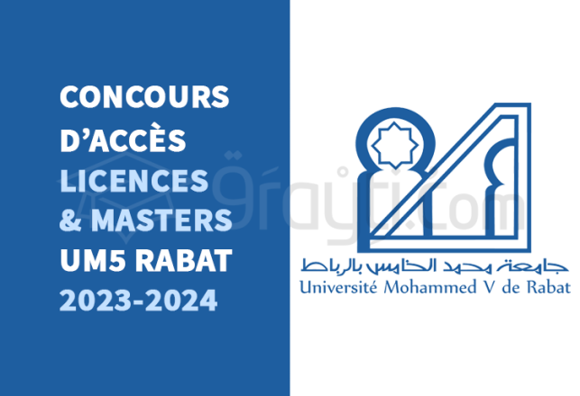 concours Licences Masters établissements UM5 Rabat 2023-2024