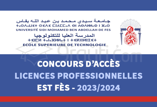 concours Licences Professionnelles EST Fès 2023-2024
