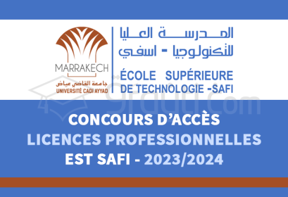 concours Licences Professionnelles EST Safi 2023-2024