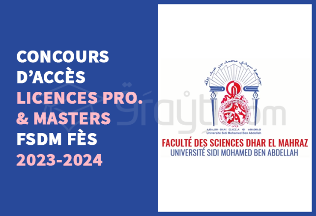 concours Licences Professionnelles Masters FS Dhar El Mahraz Fès 2023-2024