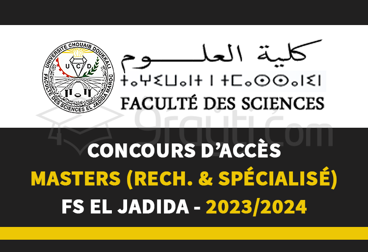 concours Master Recherche Master Spécialisé FS El Jadida 2023-2024