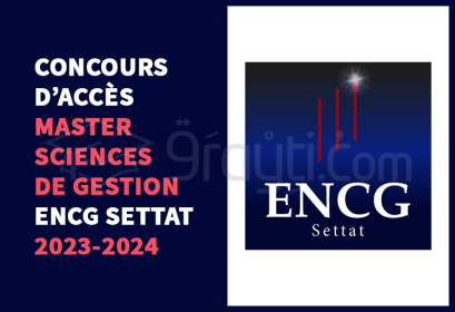 concours Master Sciences Gestion ENCG Settat 2023-2024