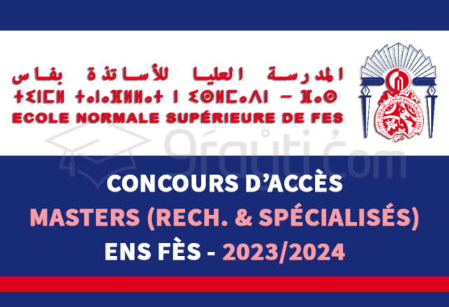 concours Masters ENS Fès 2023-2024