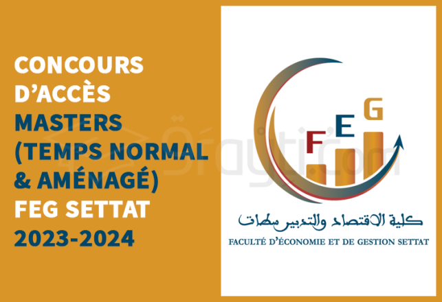 concours Masters FEG Settat 2023-2024