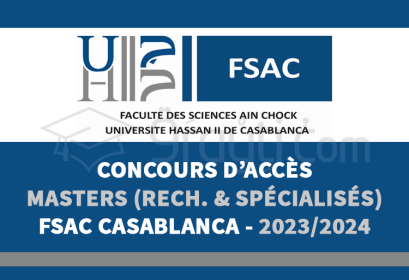 concours Masters FS Aïn Chock Casablanca 2023-2024