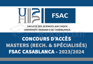 concours Masters FS Aïn Chock Casablanca 2023-2024