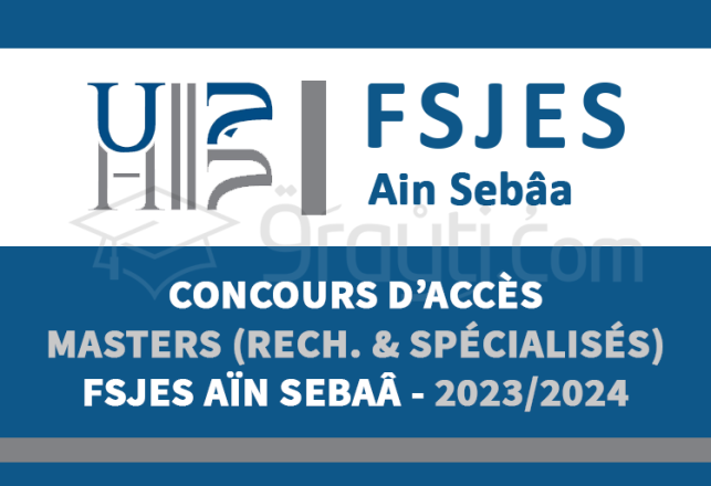 concours Masters FSJES Aïn Sebaâ Casablanca 2023-2024