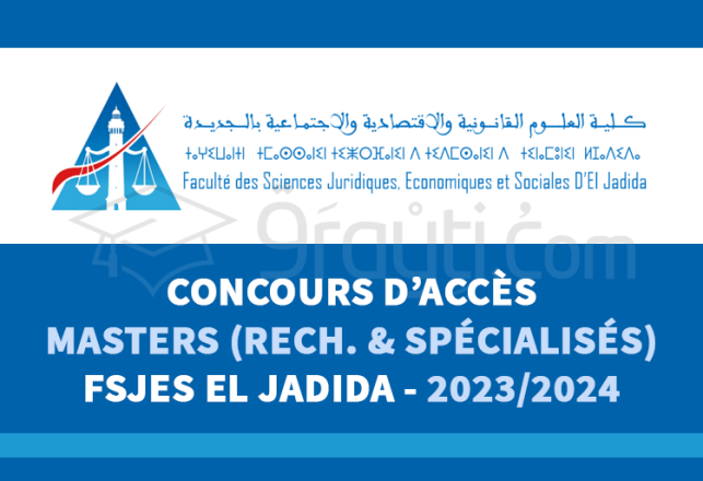 concours Masters FSJES El Jadida 2023-2024