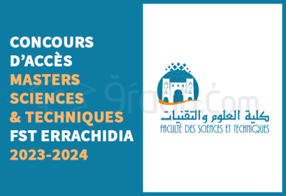 concours Masters Sciences Techniques FST Errachidia 2023-2024