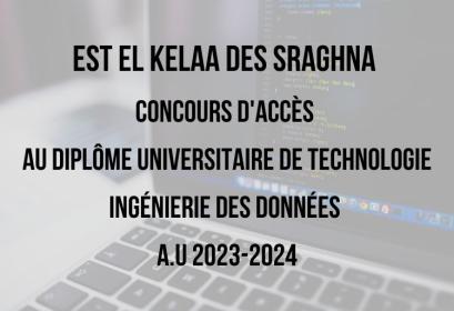 Concours DUT Ingénierie des Données EST El Kelaa des Sraghna 2023-2024